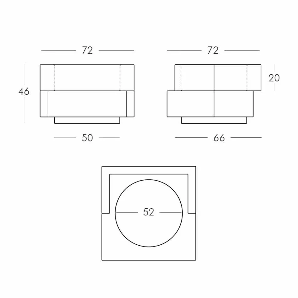 Vase sur roues noir, blanc Slide Cubic Yo moderne irrégulière fabriqué en Italie Viadurini