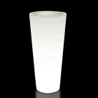 Vase de jardin rond de couleur fluo avec lumière Made in Italy - Avanas Viadurini