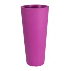 Vase de jardin rond de couleur fluo avec lumière Made in Italy - Avanas Viadurini