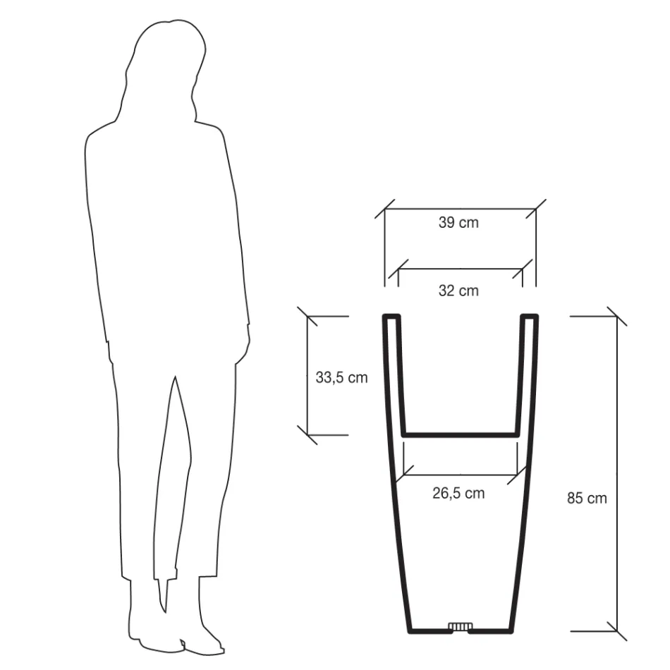 Vase de jardin rond de couleur fluo avec lumière Made in Italy - Avanas Viadurini