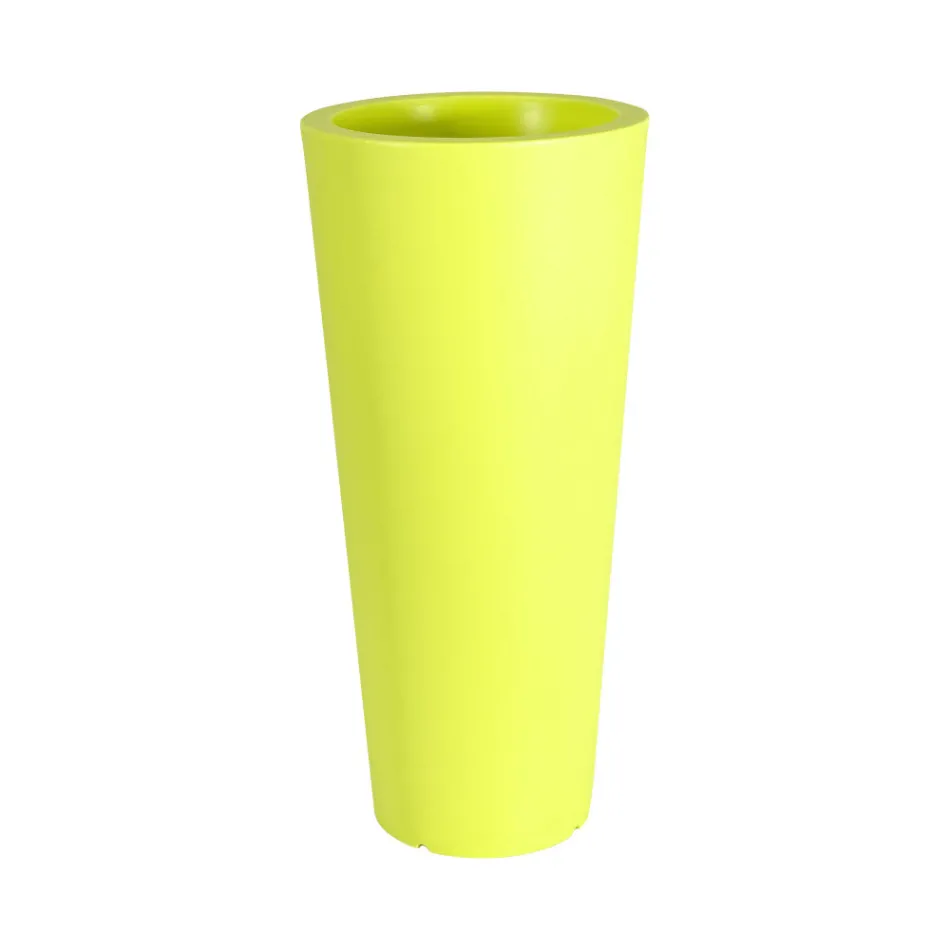 Vase de jardin rond de couleur fluo avec lumière Made in Italy - Avanas Viadurini