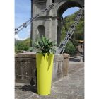 Vase de jardin rond de couleur fluo avec lumière Made in Italy - Avanas Viadurini