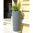 Vase de jardin rond de couleur fluo avec lumière Made in Italy - Avanas Viadurini