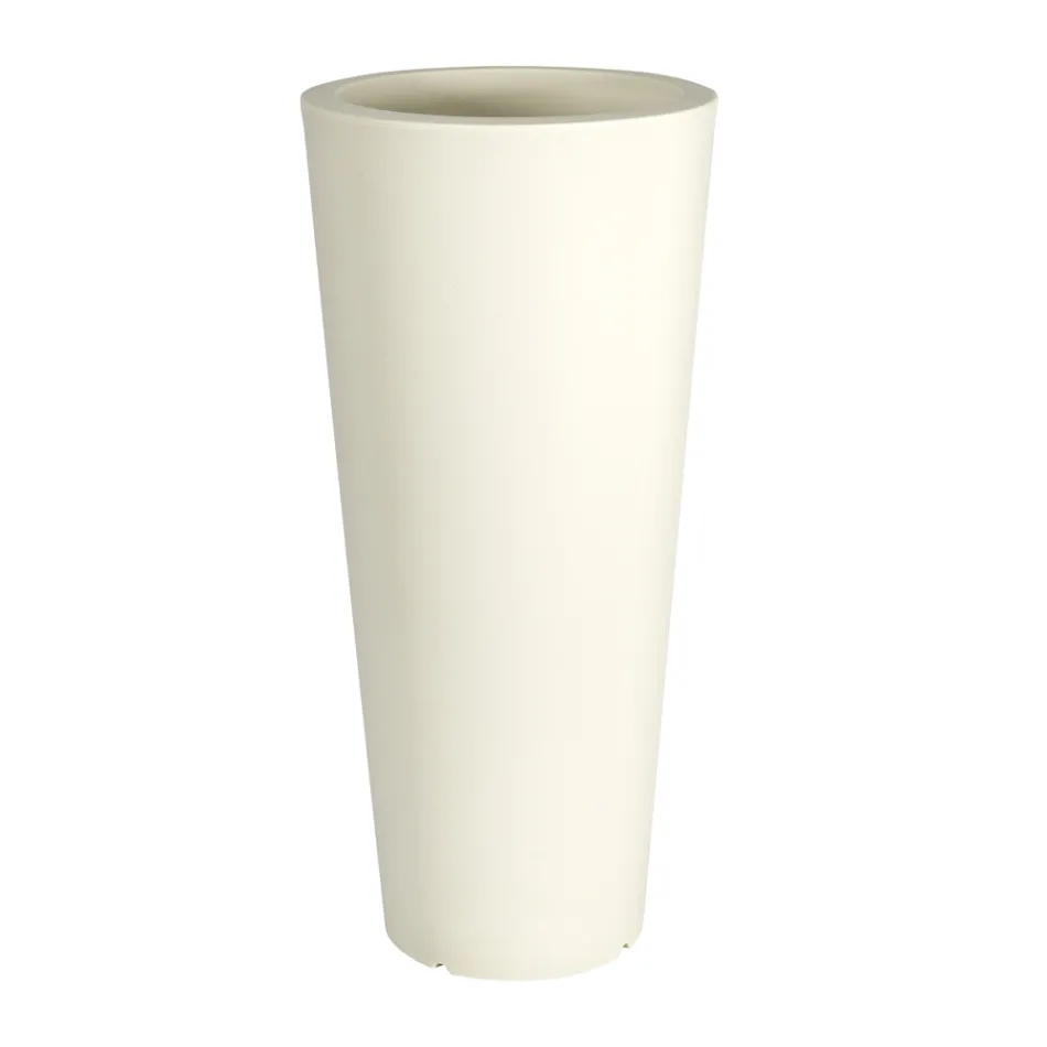 Vase de jardin rond de couleur fluo avec lumière Made in Italy - Avanas Viadurini