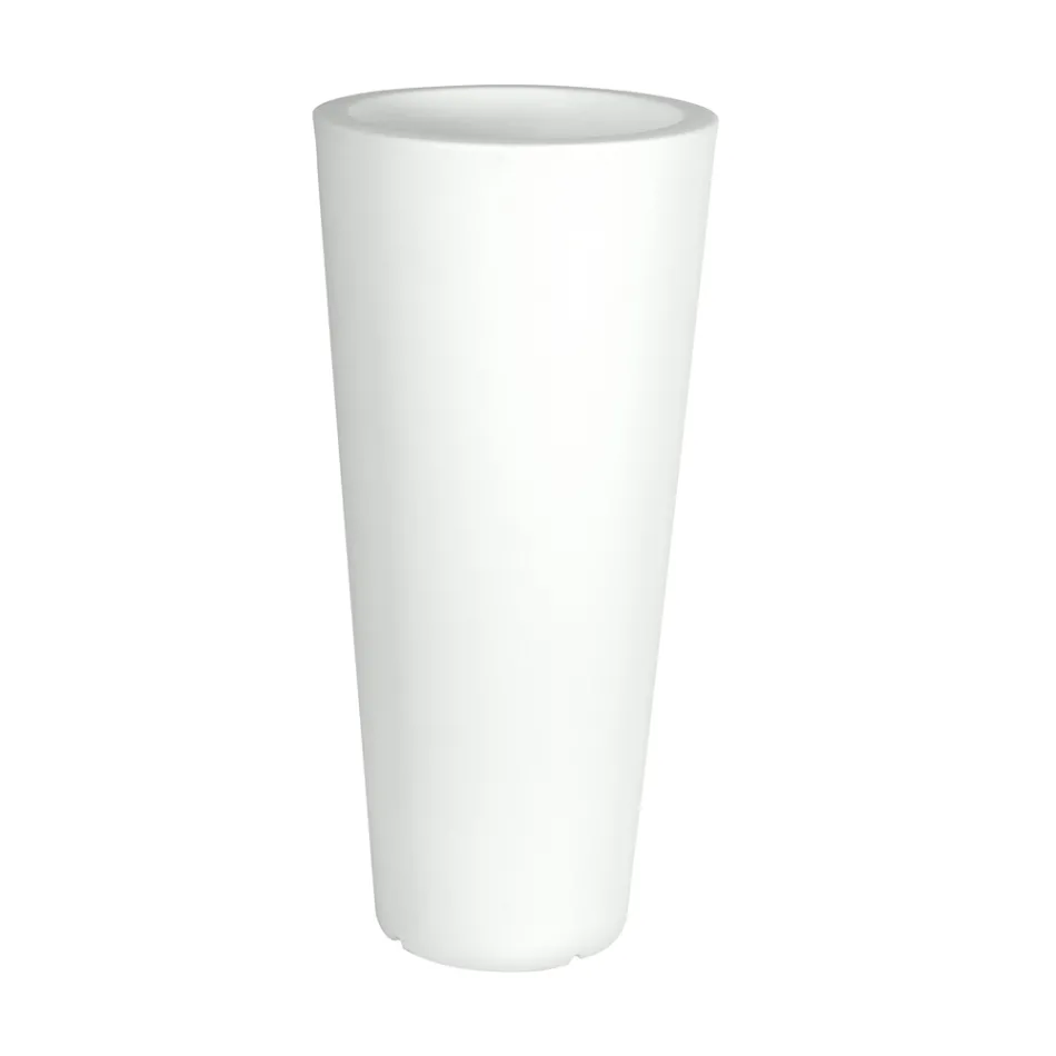 Vase de jardin rond de couleur fluo avec lumière Made in Italy - Avanas Viadurini