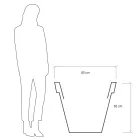 Vase de jardin rond coloré ou avec éclairage Made in Italy - Avanas Viadurini