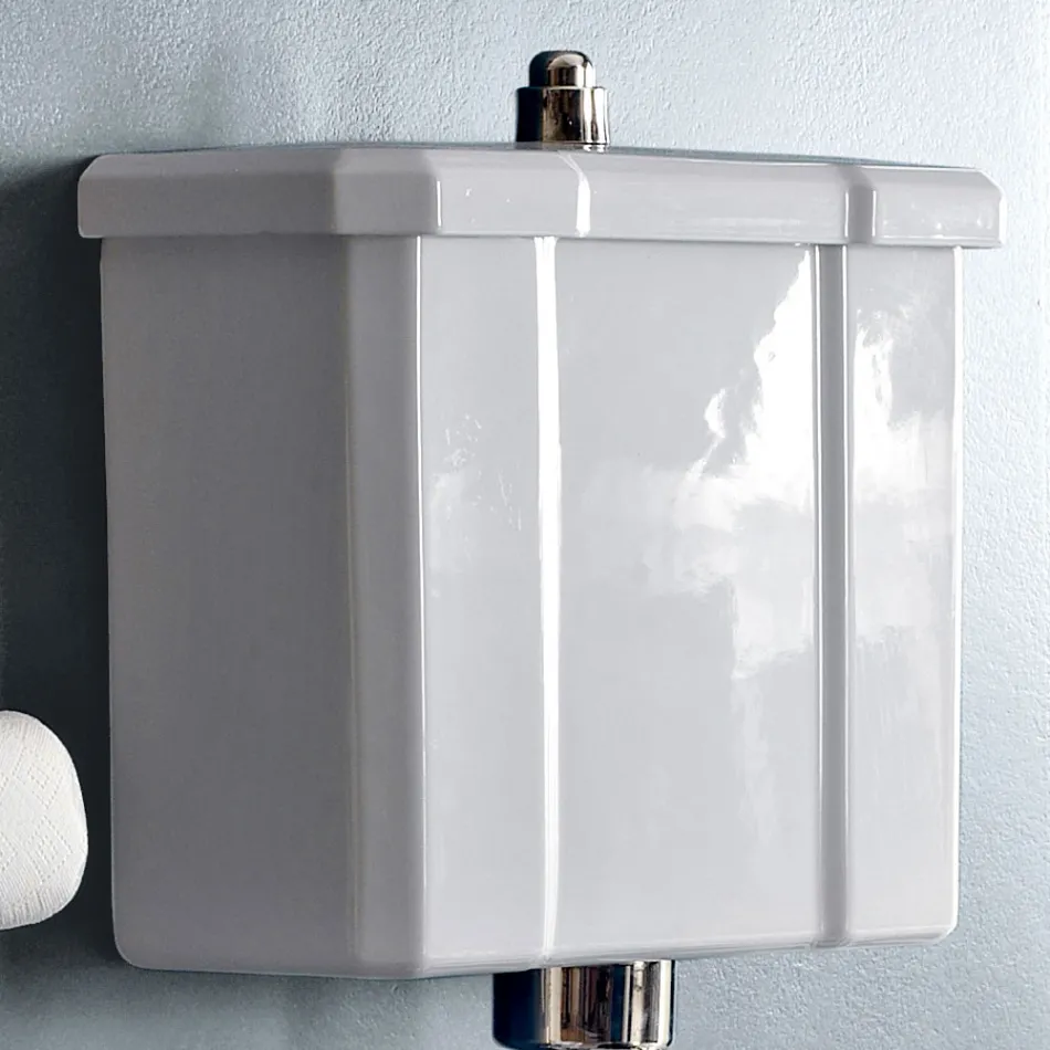 WC au sol avec cassette céramique et siège noir Made in Italy - Marwa Viadurini