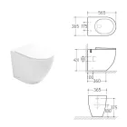 Toilettes Aralia blanches en céramique, à montage sur pied et à effet cyclonique, avec siège à fermeture amortie Viadurini