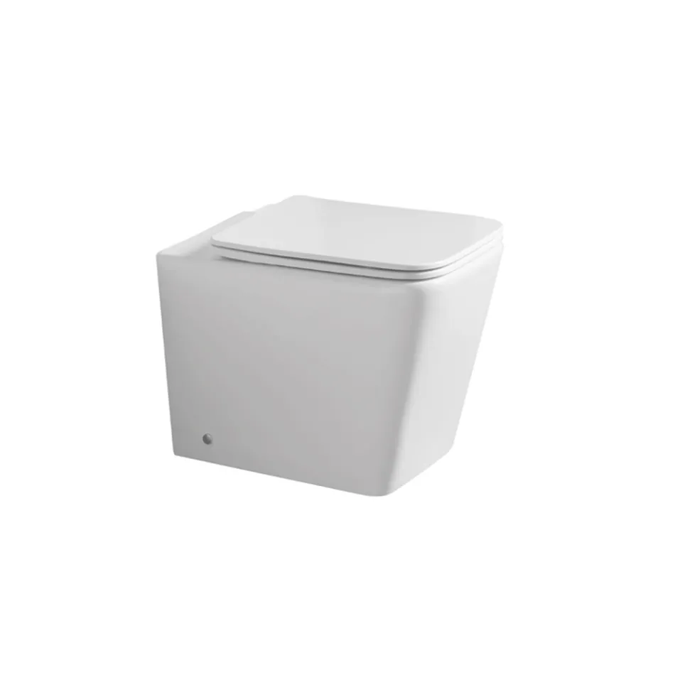 WC suspendu avec abattant en céramique à fermeture ralentie et design moderne - Giunco Viadurini