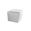 WC suspendu avec abattant en céramique à fermeture ralentie et design moderne - Giunco