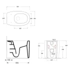 Cuvette de WC sur pied en céramique de différentes couleurs, fabriquée en Italie - Fille Viadurini