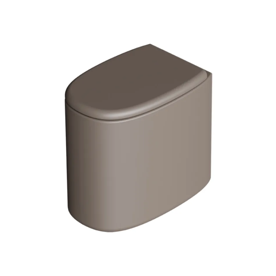 Cuvette de WC sur pied en céramique de différentes couleurs, fabriquée en Italie - Fille Viadurini