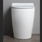 Toilettes en céramique Oleander avec chasse d'eau coulissante et siège à fermeture amortie Viadurini