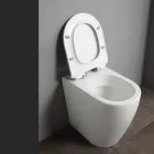 Toilettes en céramique Oleander avec chasse d'eau coulissante et siège à fermeture amortie Viadurini