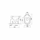 Vase de sol en céramique blanche avec siège noir fabriqué en Italie - Nausica Viadurini