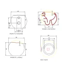 Vase de toilette sphérique design en céramique Made in Italy, Fanna Viadurini