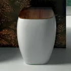 Vase WC en céramique blanche au design moderne Gais, fabriqué en Italie Viadurini