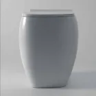 Vase WC en céramique blanche au design moderne Gais, fabriqué en Italie Viadurini