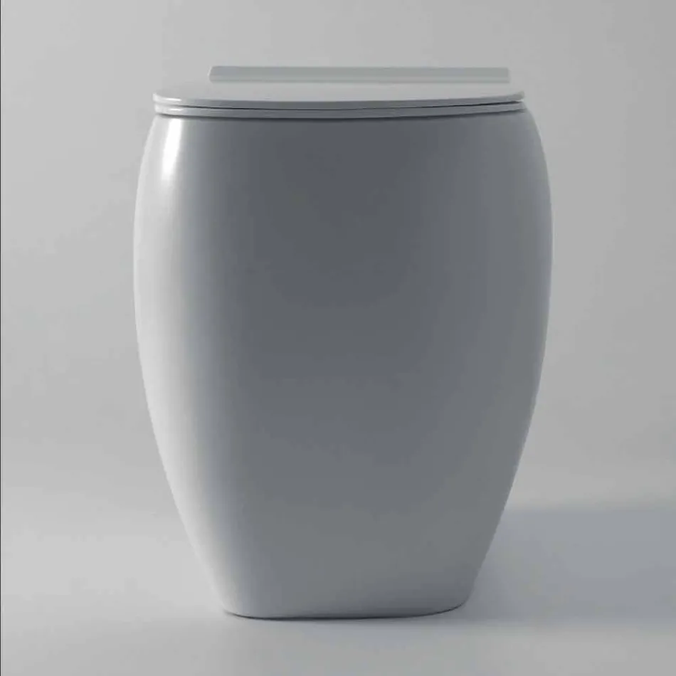 Vase WC en céramique blanche au design moderne Gais, fabriqué en Italie Viadurini