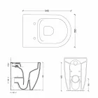 Cuvette de toilette en céramique blanche au design moderne Shine Square H50 Rimless Viadurini