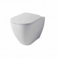 Vase de toilette design en céramique Trabia blanche ou colorée