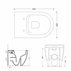 Cuvette de toilette moderne en céramique blanche Shine Square Rimless made in Italy Viadurini