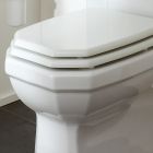 Pot de toilette en céramique blanche avec cassette, fabriqué en Italie - Nausica Viadurini
