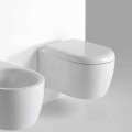 WC suspendu design moderne en céramique colorée Made in Italy - Lauretta