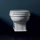 WC suspendu moderne en céramique blanche Style 54x36 fabriqué en Italie Viadurini