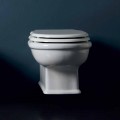 Vase WC suspendu design en céramique blanche Style 54x36 cm, fabriqué en Italie