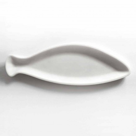 Plateau de Cuisine en Marbre Blanc de Carrare Fabriqué à la Main en Italie - Poisson Viadurini