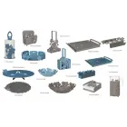 Plateau de service avec des fleurs en fer à la main fabriqué en Italie - Marken Viadurini