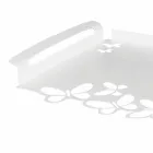 Plateau de service en fer blanc, beige ou ivoire fabriqué en Italie - Leiden Viadurini