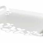 Plateau de service en fer blanc, beige ou ivoire fabriqué en Italie - Leiden Viadurini