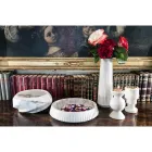 Plateau Rond Design en Marbre Arabescato Fabriqué en Italie - Casimir Viadurini