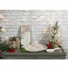 Christmas Tray Assiette de service ovale en porcelaine 2 pièces - Balai de boucher Viadurini