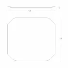 Planche à découper de cuisine à plateau carré en corian blanc avec coins - Ivanova Viadurini