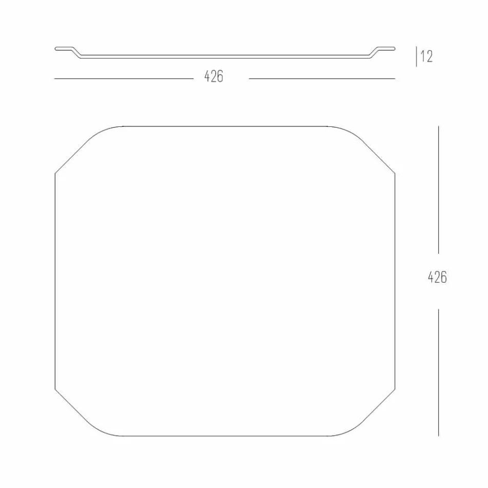 Planche à découper de cuisine à plateau carré en corian blanc avec coins - Ivanova Viadurini