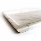 Plateau Rectangulaire en Marbre de Carrare Blanc Poli Fabriqué en Italie - Alga Viadurini