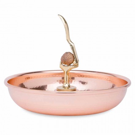 Plateau casse-noisette fait main en cuivre étamé 28 cm - Paronzo Viadurini