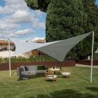Voile hexagonale pour espaces d'ombrage en tissu plastique Made in Italy - Stich Viadurini