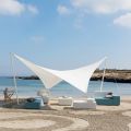 Voile hexagonale pour espaces d'ombrage en tissu plastique Made in Italy - Stich