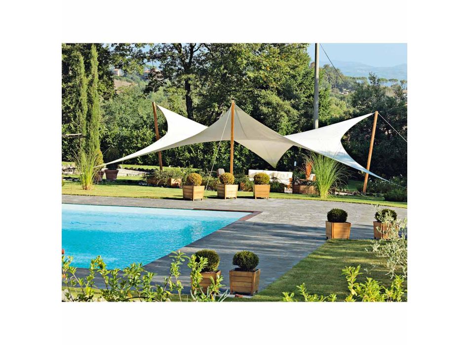 Voile pour espaces d'ombrage rhomboïdal en tissu acrylique Made in Italy - Stich Viadurini