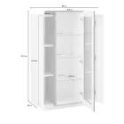 Vitrine Salon 3 Portes Blanc et Bois Anthracite, Ciment ou Érable - Thérèse Viadurini