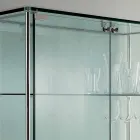 Vitrine Murale en Verre Transparent et Métal avec 2 Portes Design - Lorella Viadurini