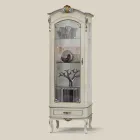 Vitrine Classique avec Porte et Tiroir en Bois Blanc Made in Italy - Cheverny Viadurini