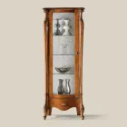 Vitrine Classique avec Porte en Bois Blanc ou Noyer Made in Italy - Caligola Viadurini