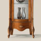 Vitrine Classique avec Porte en Bois Blanc ou Noyer Made in Italy - Caligola Viadurini
