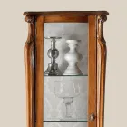 Vitrine Classique avec Porte en Bois Blanc ou Noyer Made in Italy - Caligola Viadurini