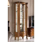 Vitrine Classique avec Porte en Bois Blanc ou Noyer Made in Italy - Caligola Viadurini